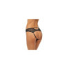 Culotte noire fantaisie ouverte à l'entrejambe 